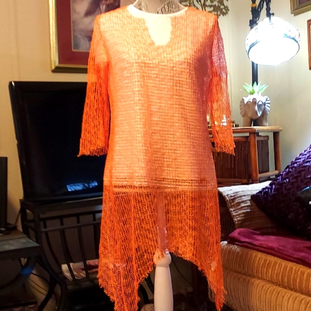 NWOT-Verde Veronica-Orange  Swimsuit Coverup